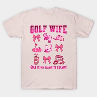 Golf Wife Masters Golf Tournament in Pink Coquette Style T-Shirt